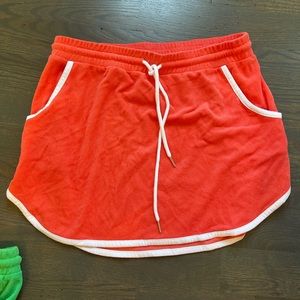 New W/O tags Terry Red Skirt